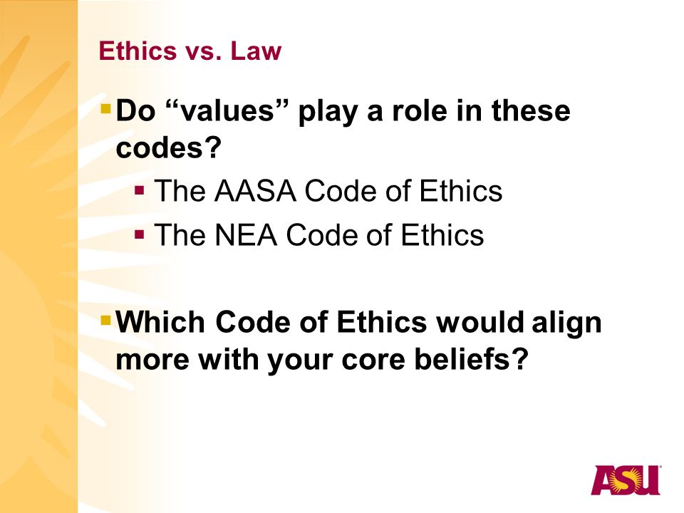 Code of Ethics Comparison